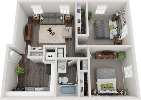 a1 floor plan  1 bedroom  1199 square feet  the crossings at